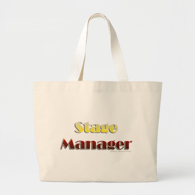 Grand Tote Bag Régisseur (texte seulement) (Devant)