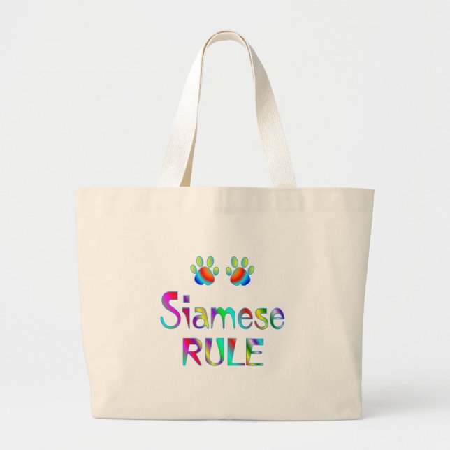 Grand Tote Bag Règle siamoise (Devant)