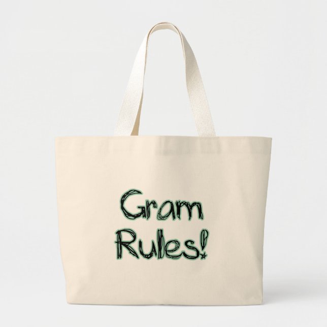 Grand Tote Bag Règles de gramme ! (Devant)