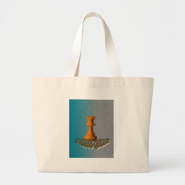 Grand Tote Bag Reine d'échecs (Devant)