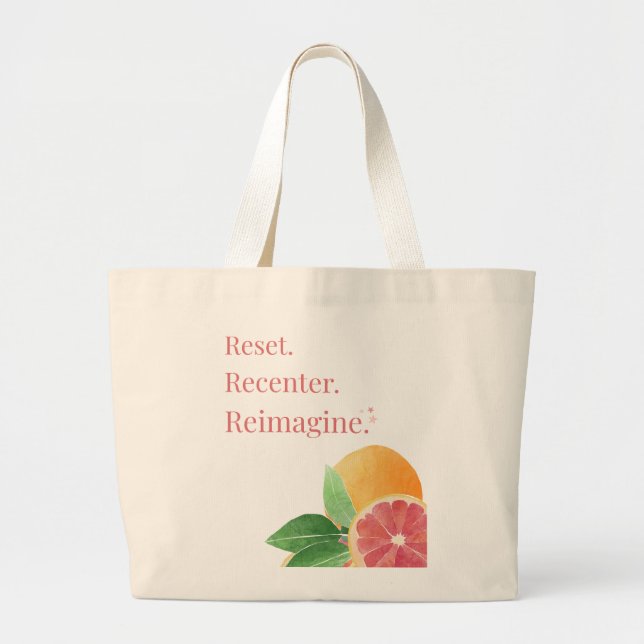 Grand Tote Bag Réinitialisation estivale (Devant)