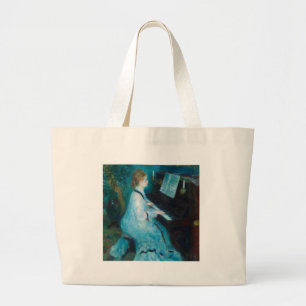 Grand Tote Bag Renoir femme à l'impressionniste Vintage de piano