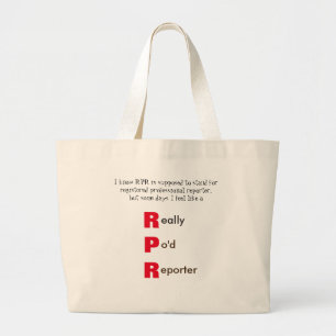 Grand Tote Bag Reportage drôle de cour de RPR