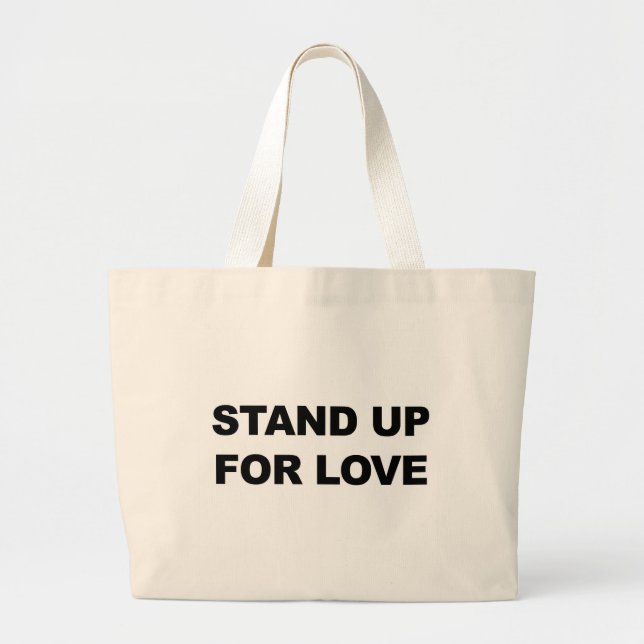GRAND TOTE BAG RESTEZ AMOUREUX (Devant)
