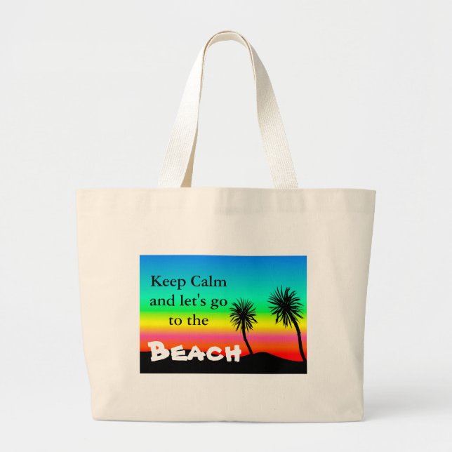 Grand Tote Bag Restez calme (Devant)