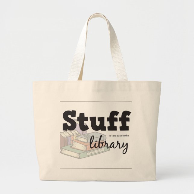 GRAND TOTE BAG RETOUR À LA BIBLIOTHÈQUE (Devant)