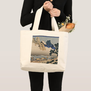 Grand Tote Bag Retour de la montagne Fuji de la rivière Minobu Ho