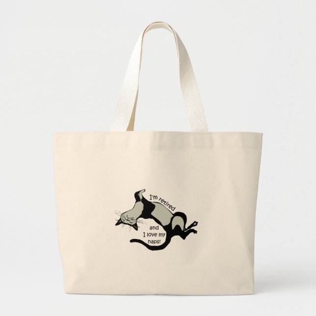 Grand Tote Bag retraite drôle (Devant)