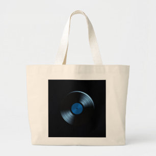 Grand Tote Bag Rétro album de disque vinyle