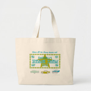 Grand Tote Bag Rétro Commande-À travers le wagon-restaurant (gr