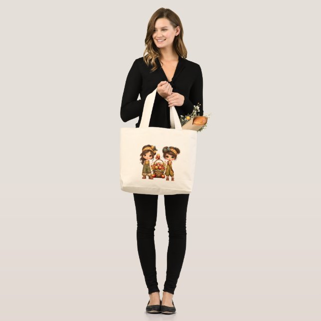 Grand Tote Bag Retro Girls (Devant (modèle))