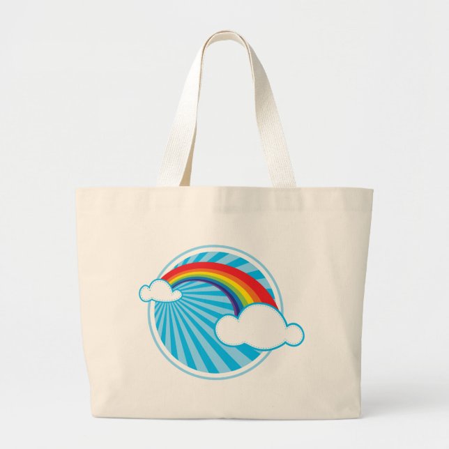 GRAND TOTE BAG RETRO RAINBOW (Devant)