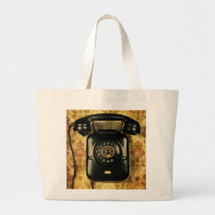 Grand Tote Bag Rétro téléphone