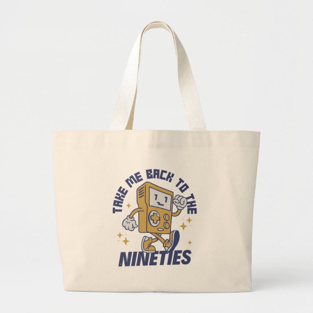 Grand Tote Bag Revenez Aux Années 90 (Devant)