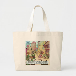 Grand Tote Bag Rick London Dessins Animés Chats Contre Chiens Drô