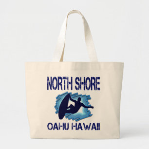 GRAND TOTE BAG RIVAGE DU NORD, OAHU, HAWAÏ