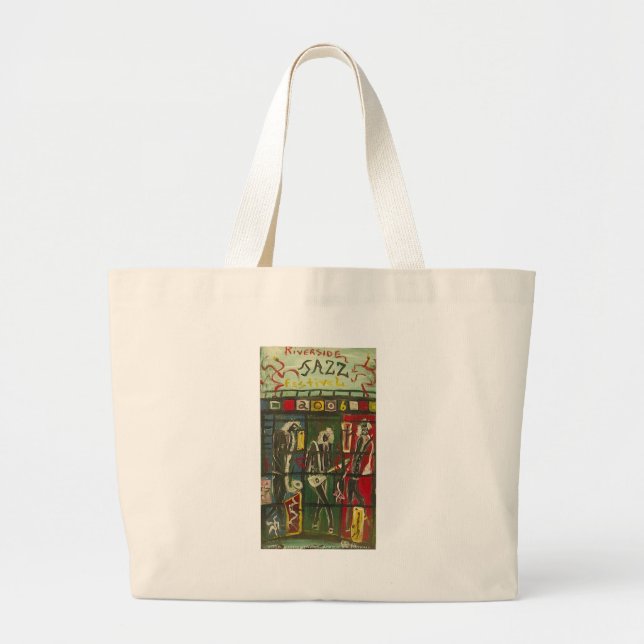 Grand Tote Bag riverside jazz (Devant)