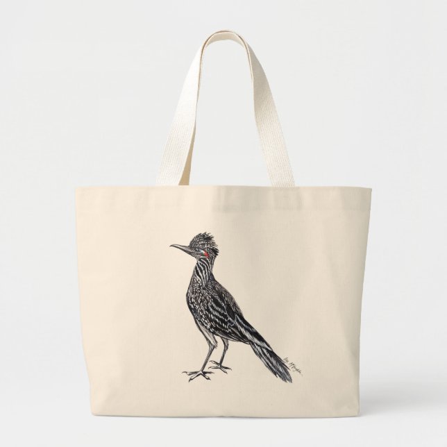 Grand Tote Bag roadrunner d'encre (Devant)