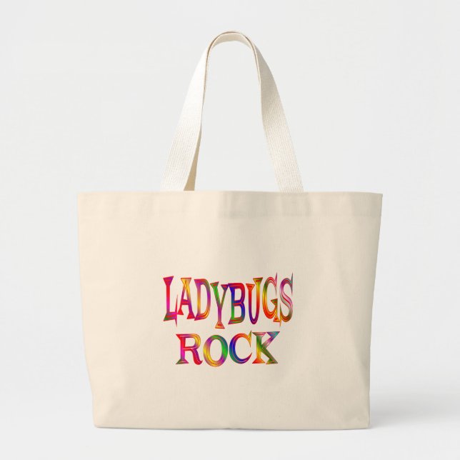 Grand Tote Bag Roche de coccinelles (Devant)
