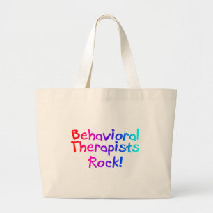 Grand Tote Bag Roche de thérapeutes d'aba (lumineuse)