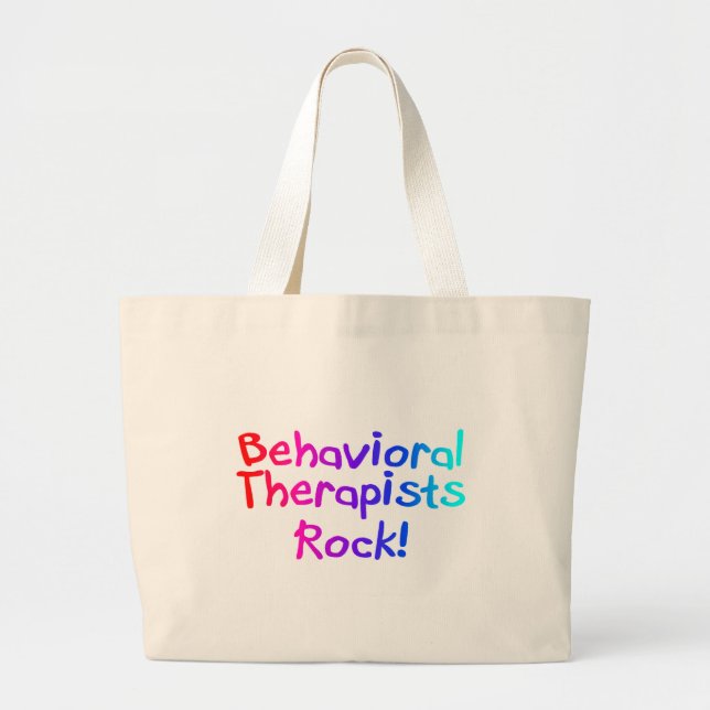 Grand Tote Bag Roche de thérapeutes d'aba (lumineuse) (Devant)