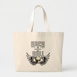 Grand Tote Bag Rocher n Rouleau crâne avec ailes