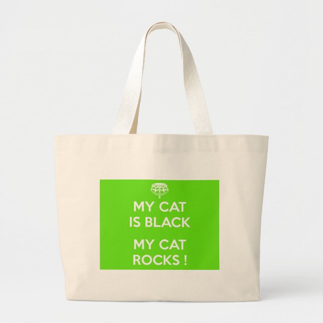 Grand Tote Bag Roches du chat noir (Devant)