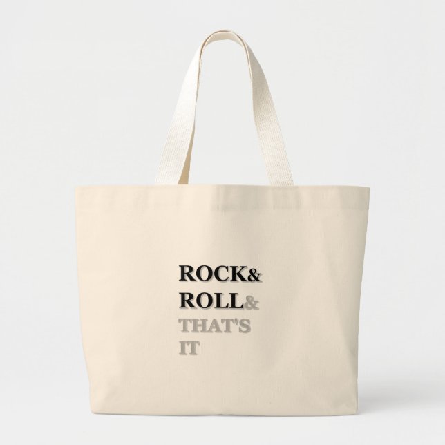 Grand Tote Bag Rock and Roll Et c'est tout (Devant)