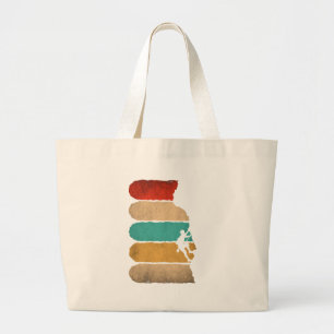 Grand Tote Bag Rock Escalade Rétro Hipster Climber Novelty