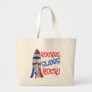 Grand Tote Bag Rocket Slides Rock Playground Nostalgie
