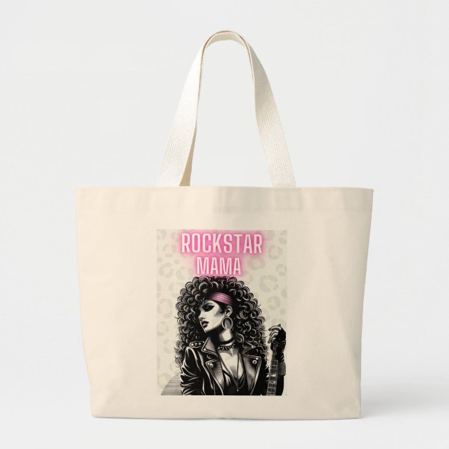 Grand Tote Bag Rockstar Mama : Chantez votre déesse rock interne (Devant)