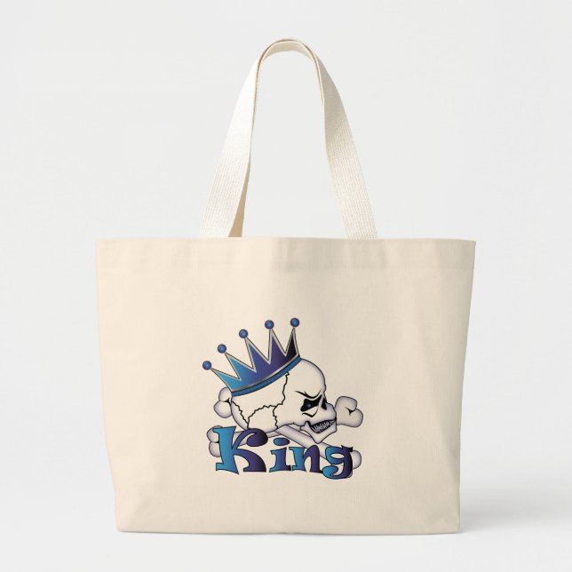Grand Tote Bag Roi crâne (Devant)