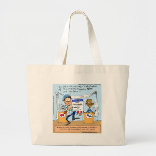 Grand Tote Bag Romney essaie des Zingers sur Obama Drôle Drôle Ca