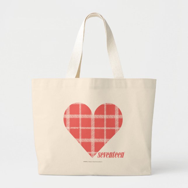 Grand Tote Bag Rose 4 de plaid (Devant)