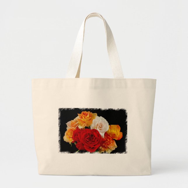 Grand Tote Bag Rose Bouquet (Devant)