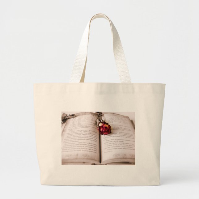 Grand Tote Bag Rose dans la bible (Devant)