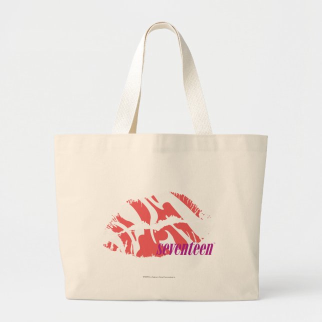 Grand Tote Bag Rose de zèbre (Devant)