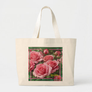 Grand Tote Bag Rose et Cool Jean Pocket Fourre-tout
