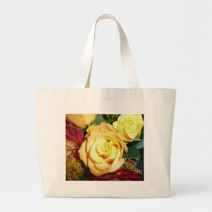 Grand Tote Bag Rose jaune fourre-tout