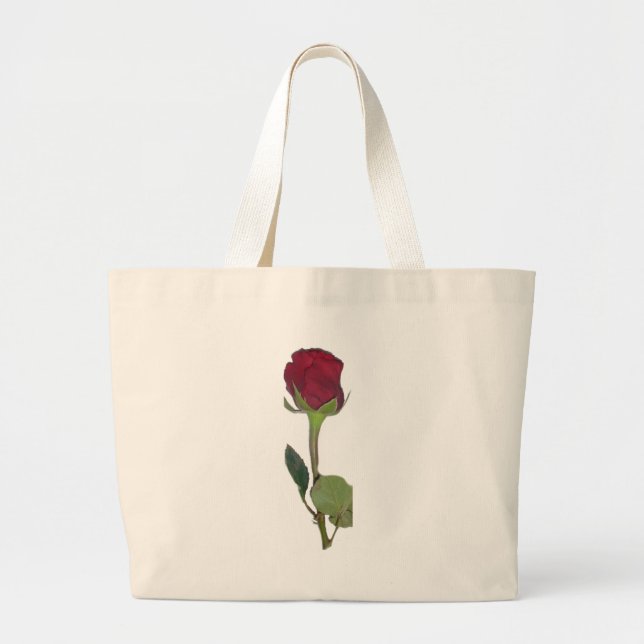 Grand Tote Bag Rose rouge (Devant)
