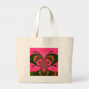 Grand Tote Bag Rose rouge or vert