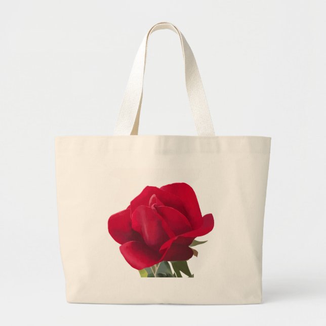 Grand Tote Bag Rose rouge - Rosier rouge (Devant)