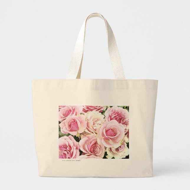 Grand Tote Bag Roses (Devant)