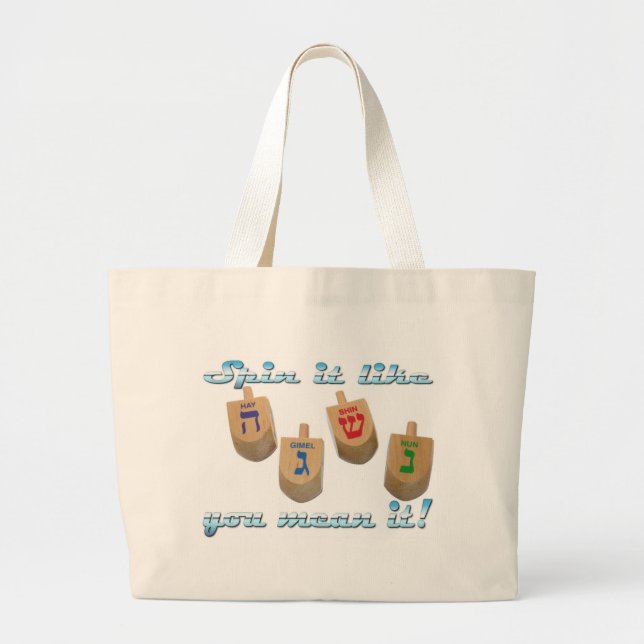 Grand Tote Bag rotation il vous aiment moyens il ! (Devant)