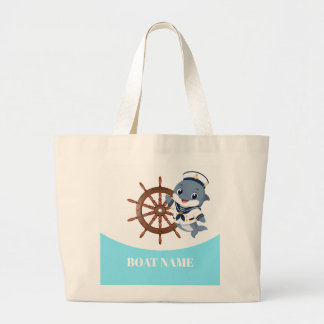 Grand Tote Bag Roue de gouvernail-dauphin