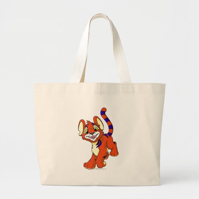 Grand Tote Bag Rouge de Kougra (Devant)