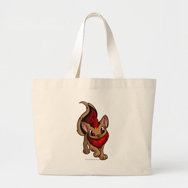 Grand Tote Bag Rouge de Xweetok (Devant)