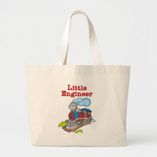 Grand Tote Bag Rouge et ingénieur de train bleu petit