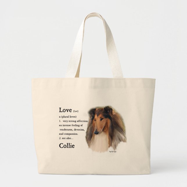 Grand Tote Bag Rough Collie Dons (Devant)