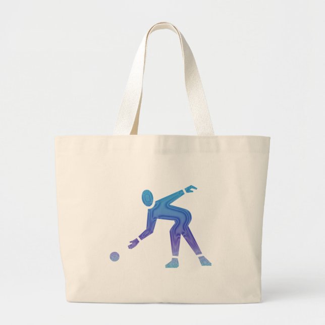 Grand Tote Bag Roulement dans le bleu (Devant)